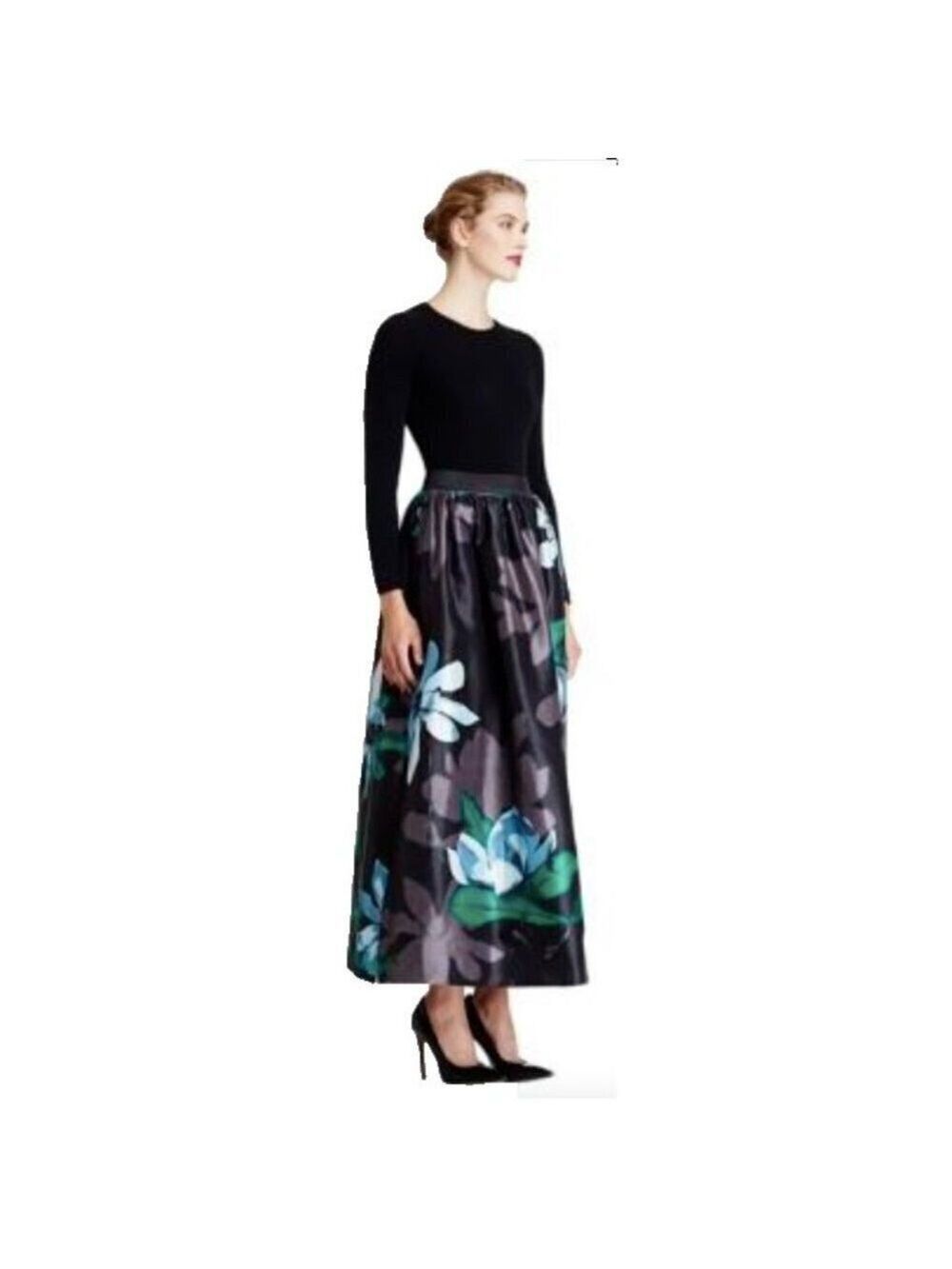 Lord & Taylor 424 FIFTH Long Floral Printed Skirt Size 8